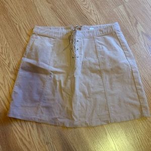 Light pink skirt corduroy material